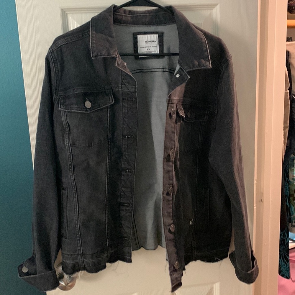 black jean jacket